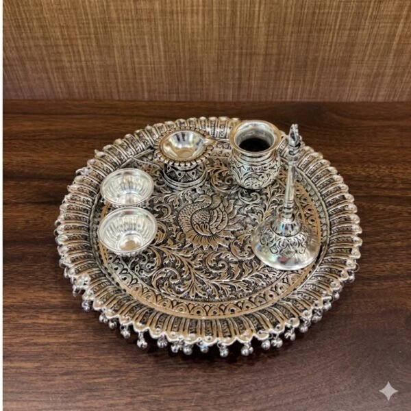 Peacock Design Pooja Thali Set