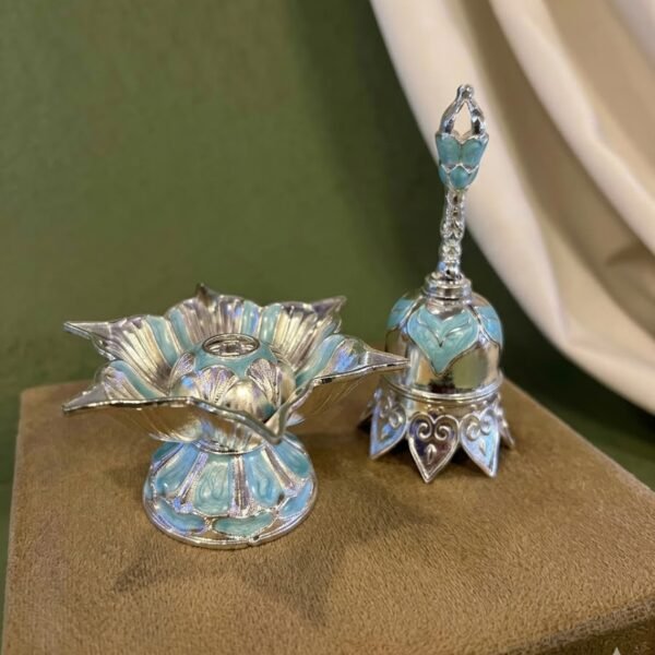 Enamel Agarbatti and Bell Set